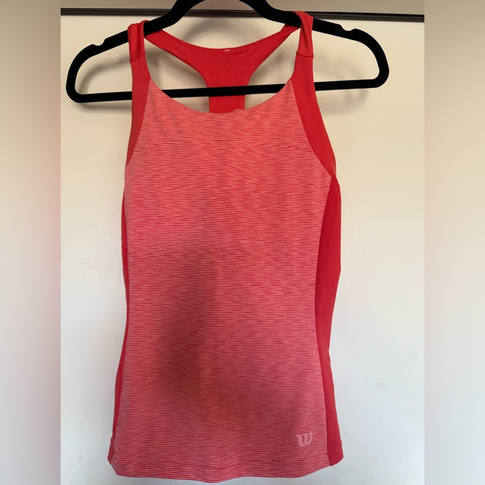 Wilson Coral Red Striped Racerback Tank
